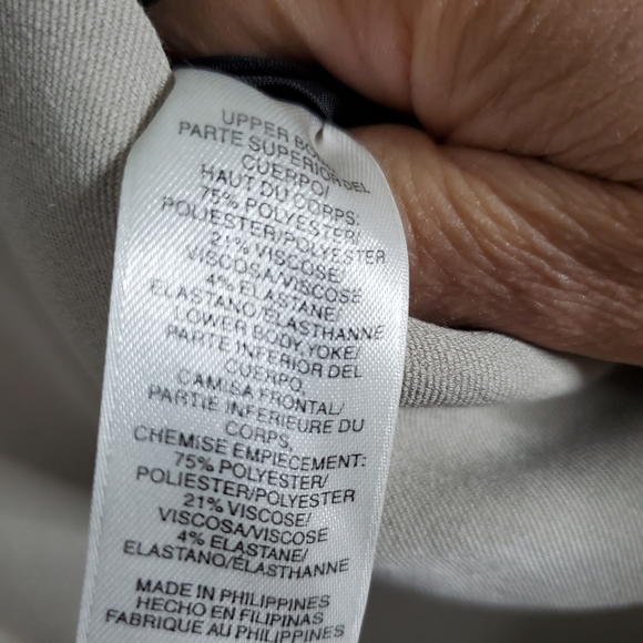 9 & Co Mid length dress sz 14 Black Red Beige - Picture 3 of 4